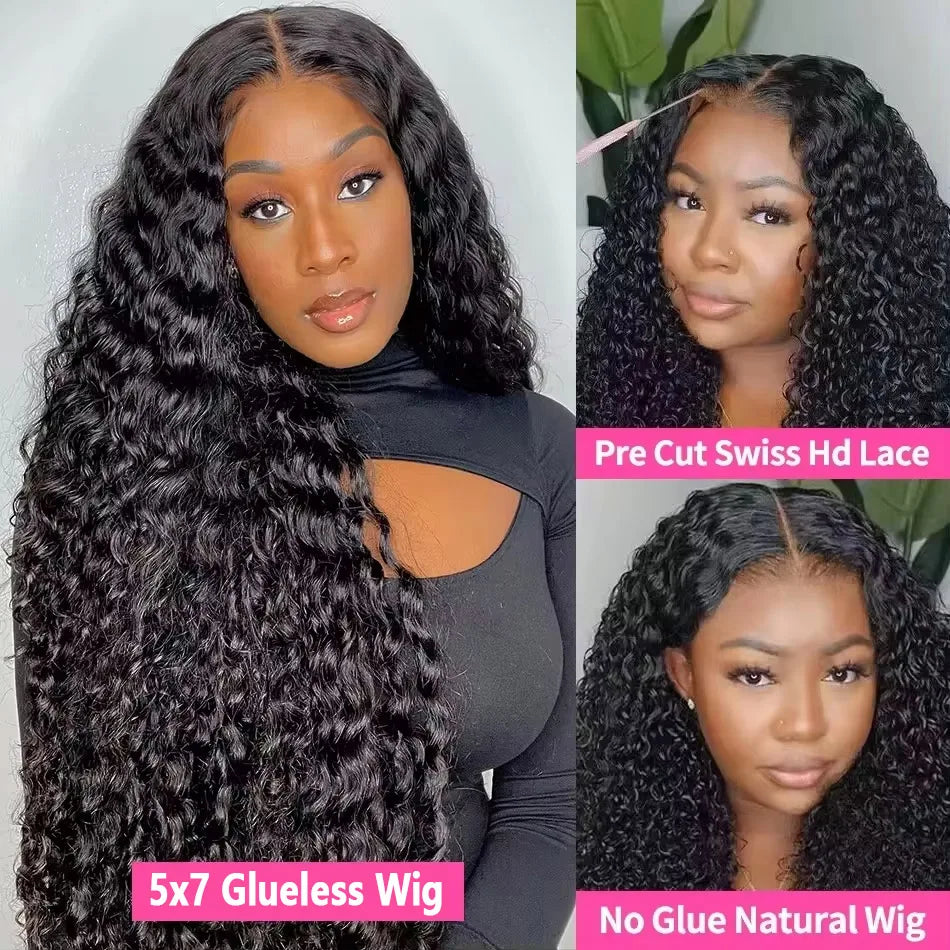 Deep Wave Brazilian Hair Glueless Wig