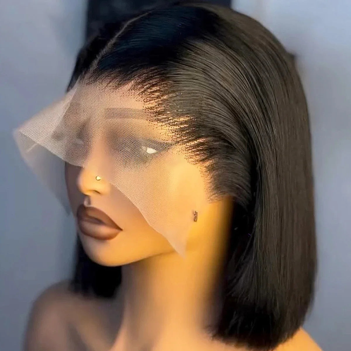 Straight  Bob Lace Front Human Hair Wigs