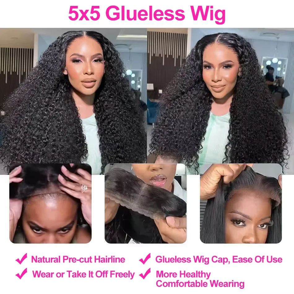 Deep Wave Brazilian Hair Glueless Wig